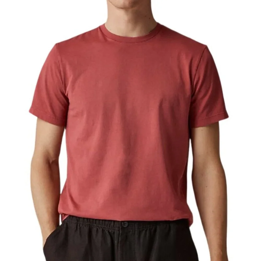 J.Crew Relaxed Broken-In T-Shirt Mens L Warm Brick Red Crewneck Tee Basic Lounge